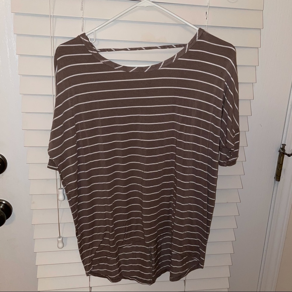 Open Back Stripe Shirt